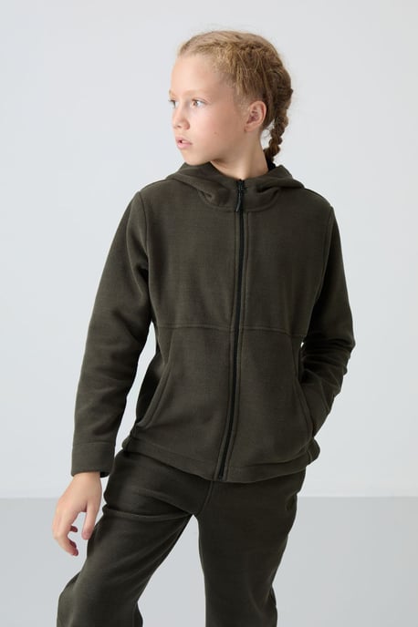 Jugend Unisex Kapuzenzip-Sweatshirt - Image 3