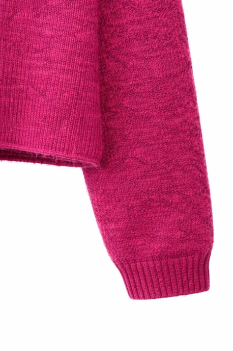 Damen verkürzter strukturierter Strickpullover - Image 3