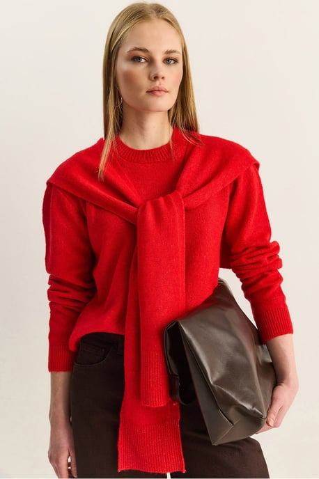 Reguläre Passform Rundhals-Rippstrickpullover - Image 1