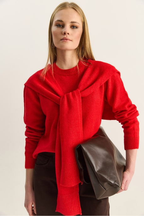 Reguläre Passform Rundhals-Rippstrickpullover - Image 3