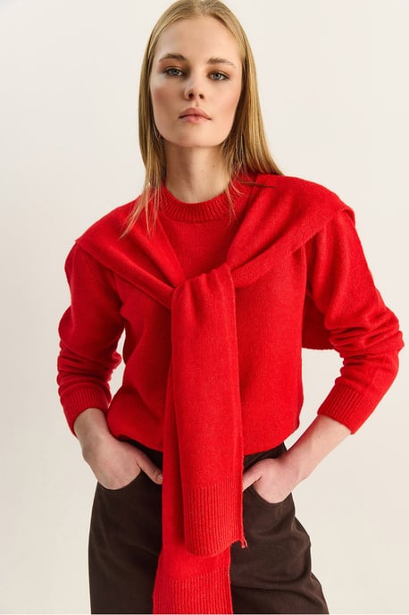 Reguläre Passform Rundhals-Rippstrickpullover - Image 5