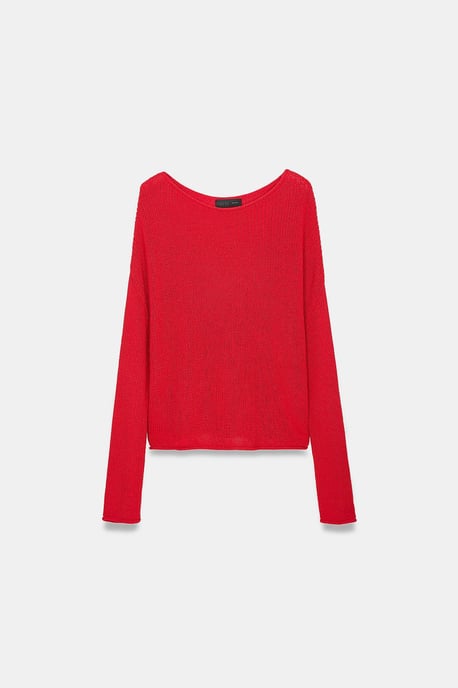 Damen Rippstrick Boot-Neck Pullover - Image 6