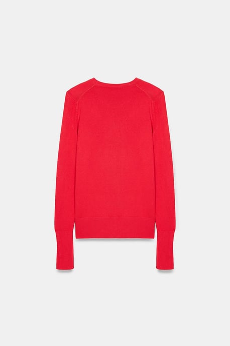 Rippstrick Rundhals Slim Fit Pullover - Image 6