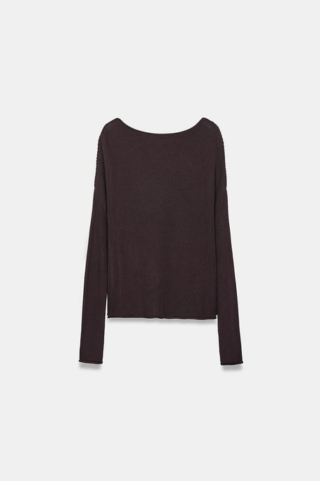 Damen Rippstrick Boot-Neck Pullover - Image 6