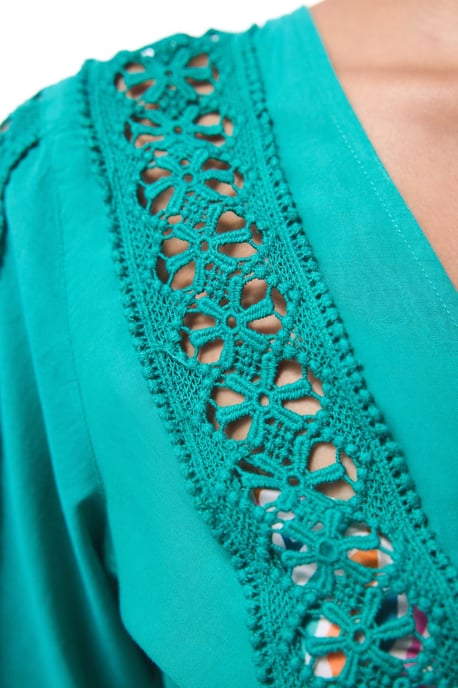 Crop-Bluse mit Bindeband vorne - Image 5