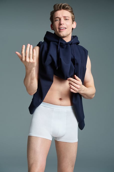 Herren Baumwoll Boxershorts mit mittlerer Taille, 2er Pack - Image 1