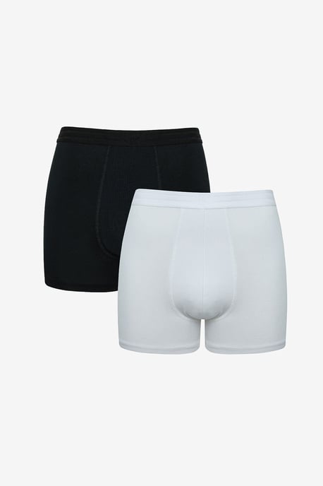 Herren Baumwoll Boxershorts mit mittlerer Taille, 2er Pack - Image 4
