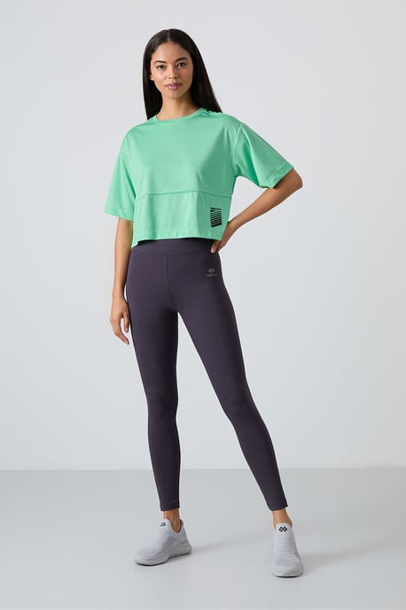 Hochtaillierte Leggings aus Baumwolle und Elasthan - Image 1