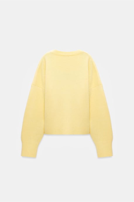 Damen V-Ausschnitt Rippstrickpullover - Image 2