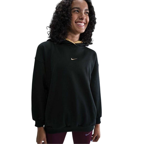 Nike - "Swoosh" Kapuzenpullover für Kinder, Übergroß (Schwarz/Gold) - Image 2