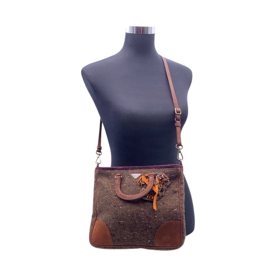 Prada Tweed Crossbody-Tasche 2-Wege - Image 3