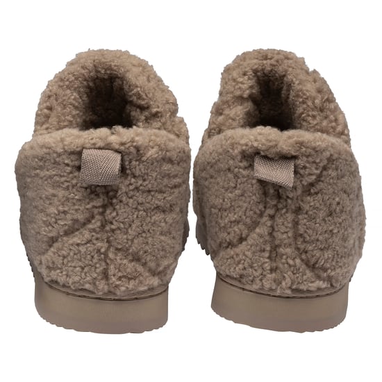Damen Teddy-Fleece Volle Hausschuhe Hafer-Taupe Gemütlich UK 3-8 - Image 2
