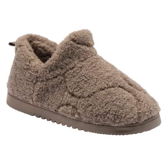 Damen Teddy-Fleece Volle Hausschuhe Hafer-Taupe Gemütlich UK 3-8 - Image 4