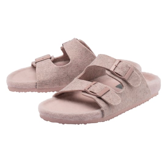 Damen Kunstpelz Doppelschlaufenslipper Offene Zehen UK 3-8 - Image 1