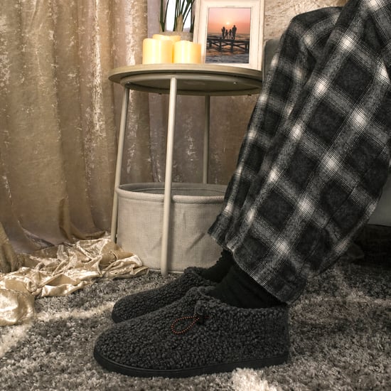 Herren Teddyfleece Hausschuhbooties Charcoal Warm Plüsch UK 7-12 - Image 5