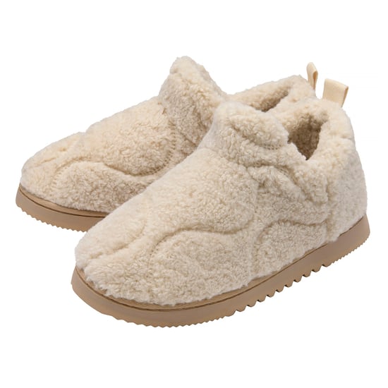 Damen Teddy-Fleece Vollschuhe Hafer-Taupe Gemütlich UK 3-8 - Image 1