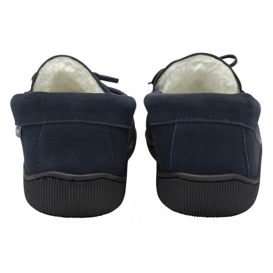Herren Wildleder Mokassins Hausschuhe Navy Memory Foam UK 7-12 - Image 2
