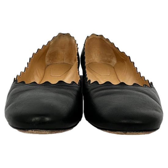 Chloé Lauren Ballerinas mit geschwungenem Rand aus schwarzem Kalbsleder - Image 2