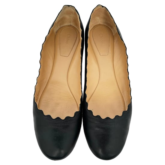 Chloé Lauren Ballerinas mit geschwungenem Rand aus schwarzem Kalbsleder - Image 4