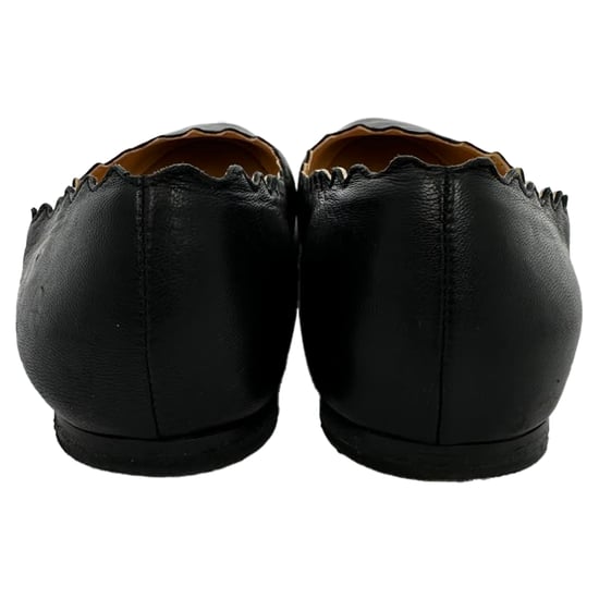 Chloé Lauren Ballerinas mit geschwungenem Rand aus schwarzem Kalbsleder - Image 6