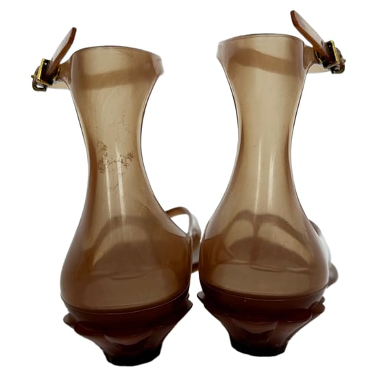 Chloé Zehentrenner-Sandalen mit Knöchelriemen aus braunem Gummi - Image 6