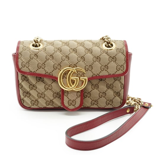 Gucci Schultertasche aus Stoff, GG Marmont - Image 1