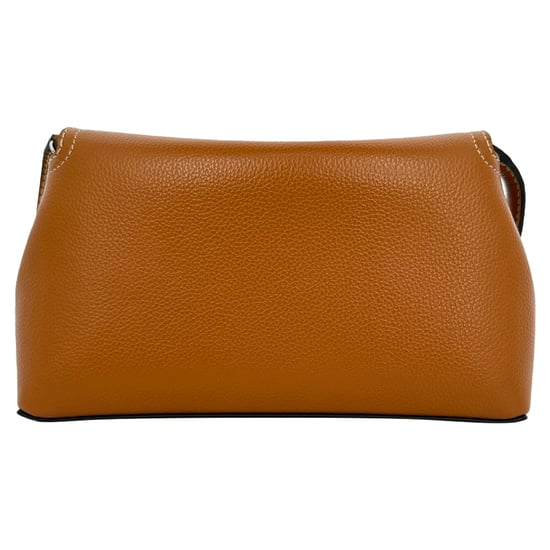 Totemé T-Lock Clutch aus genarbtem Leder in Hellbraun - Image 5