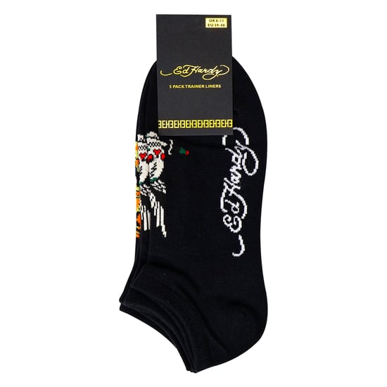 Ed Hardy 5er-Pack Herren Sneaker-Socken, niedriger Schaft, baumwollreich - Schwarz - Image 2