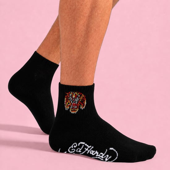 Ed Hardy 3er-Pack Herren Knöchelsocken, atmungsaktiv - Schwarz - Image 5