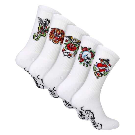 5 Paar Herren Weiße Kniestrümpfe Leichte Sportsocken - Image 1