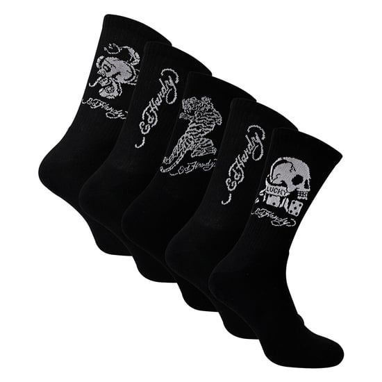 5 Paar Herren Schwarze Crew-Socken Leichtgewicht Atmungsaktive Sportsocken - Image 1