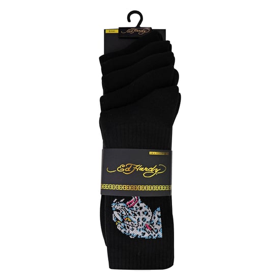 5 Paar Herren schwarze Crew atmungsaktive Socken - Image 2