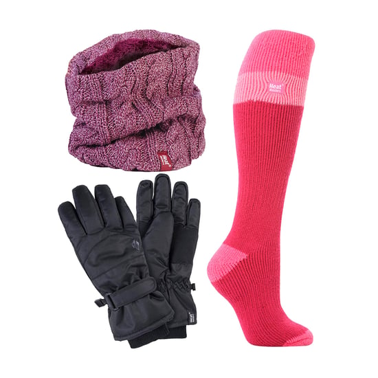 Damen Ski Set Halswärmer Handschuhe & Thermo Ski Socken Winterbekleidung - Image 1