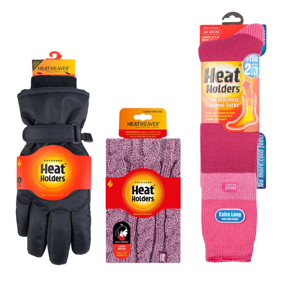 Damen Ski Set Halswärmer Handschuhe & Thermo Ski Socken Winterbekleidung - Image 2