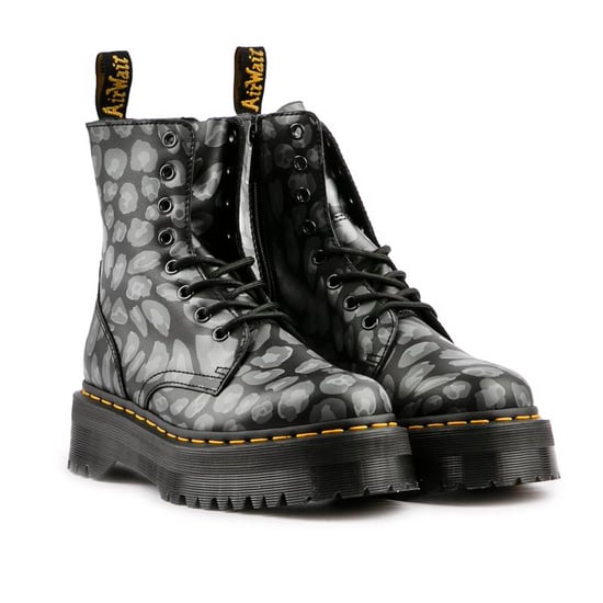 Einkaufen Für Jadon Verzerrte Leoparden-Rückhand Damenstiefel In Schwarz/Grau - Image 2