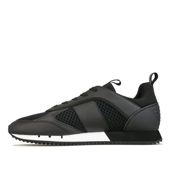 Herren Emporio Armani EA7 B&M Mesh Run Turnschuhe in Schwarz - Image 3