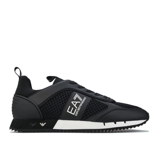 Herren Emporio Armani EA7 B&M Mesh Run Turnschuhe in Schwarz - Image 4