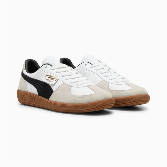 Puma Palermo Leder-Sneaker, Weiß/Schwarz - Image 1