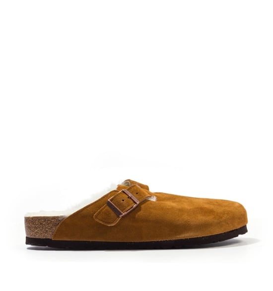 Birkenstock Boston Schurwoll-Nerz Hausschuhe - Image 1