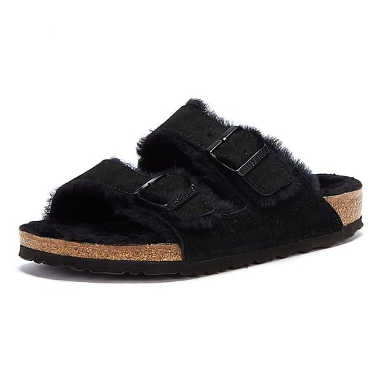 Birkenstock Arizona Pelz Schwarz Sandalen - Image 3