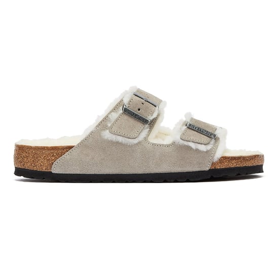 Birkenstock Arizona Shearling Stone Coin Sandals - Image 5