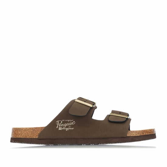 Sandales Port Buckle Original Penguin Pour Homme en Marron - Image 1