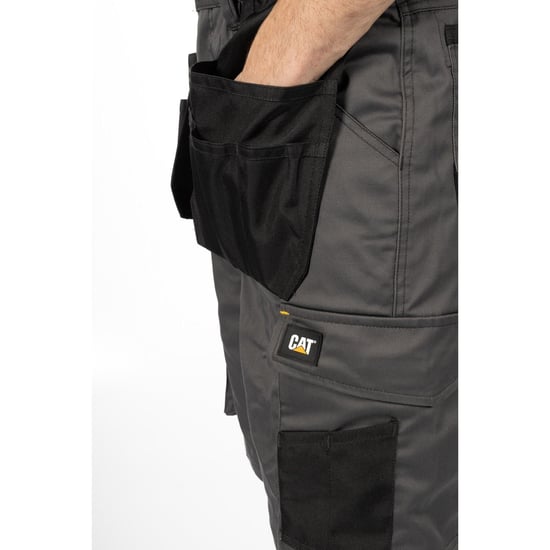 Caterpillar Essential Stretch Holster Polyester Herren Graue Arbeitsshorts - Image 6
