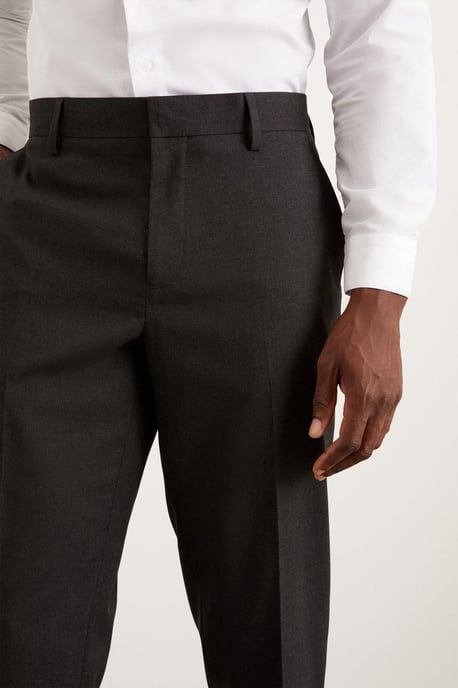 Tailored Fit Charcoal Essential Suit Trousers - Image 5