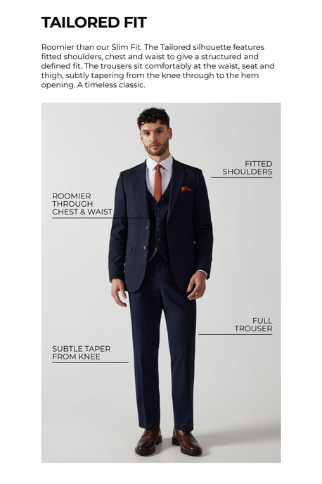 Tailored Fit Charcoal Essential Suit Trousers - Image 6