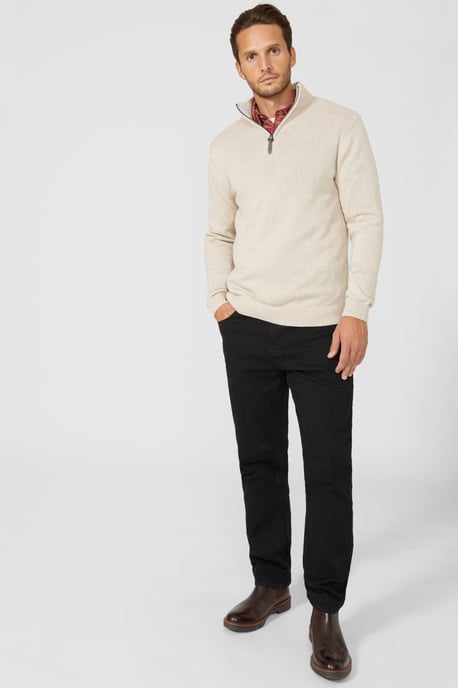 Premium Pure Cotton Half Zip Funnel Jumper - Image 2