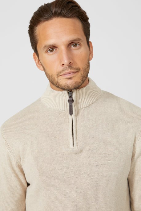 Premium Pure Cotton Half Zip Funnel Jumper - Image 3