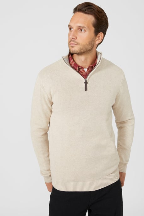 Premium Pure Cotton Half Zip Funnel Jumper - Image 5