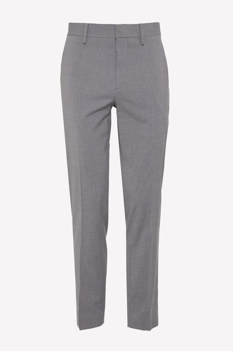 Slim Fit Light Grey Essential Suit Trousers - Image 6