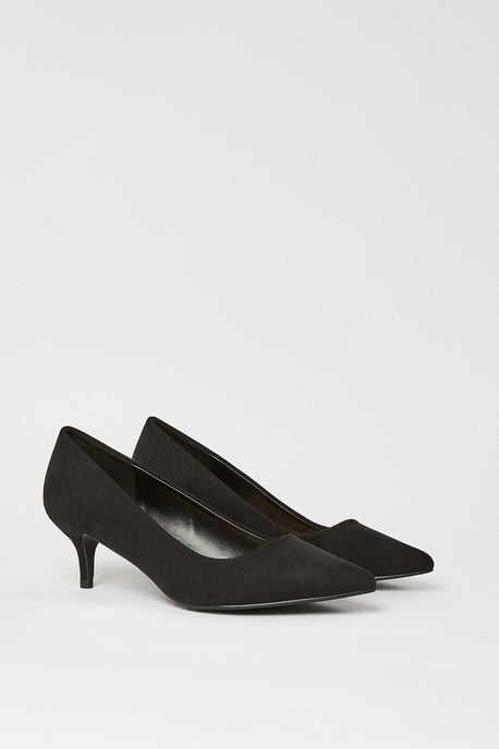 Wide Fit Dove Kitten Heeled Court Shoes - Image 3